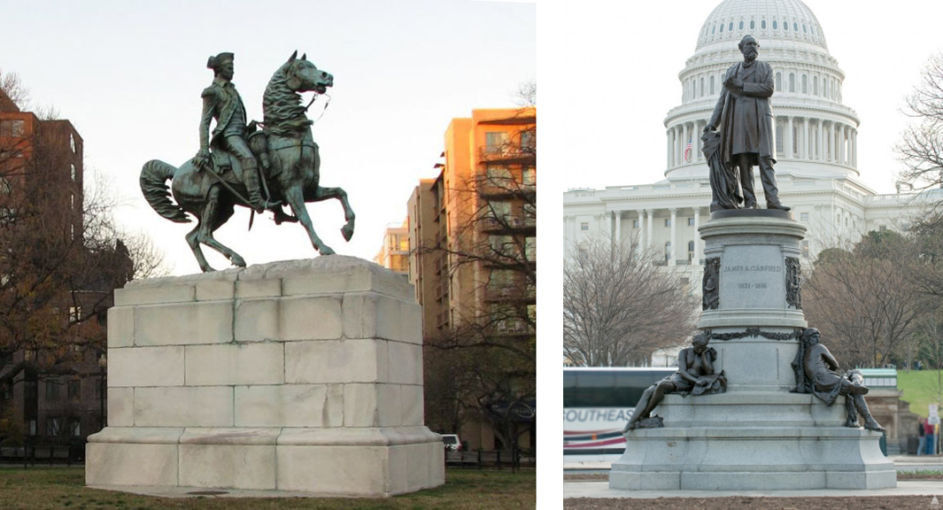 Washington and Garfield memorials