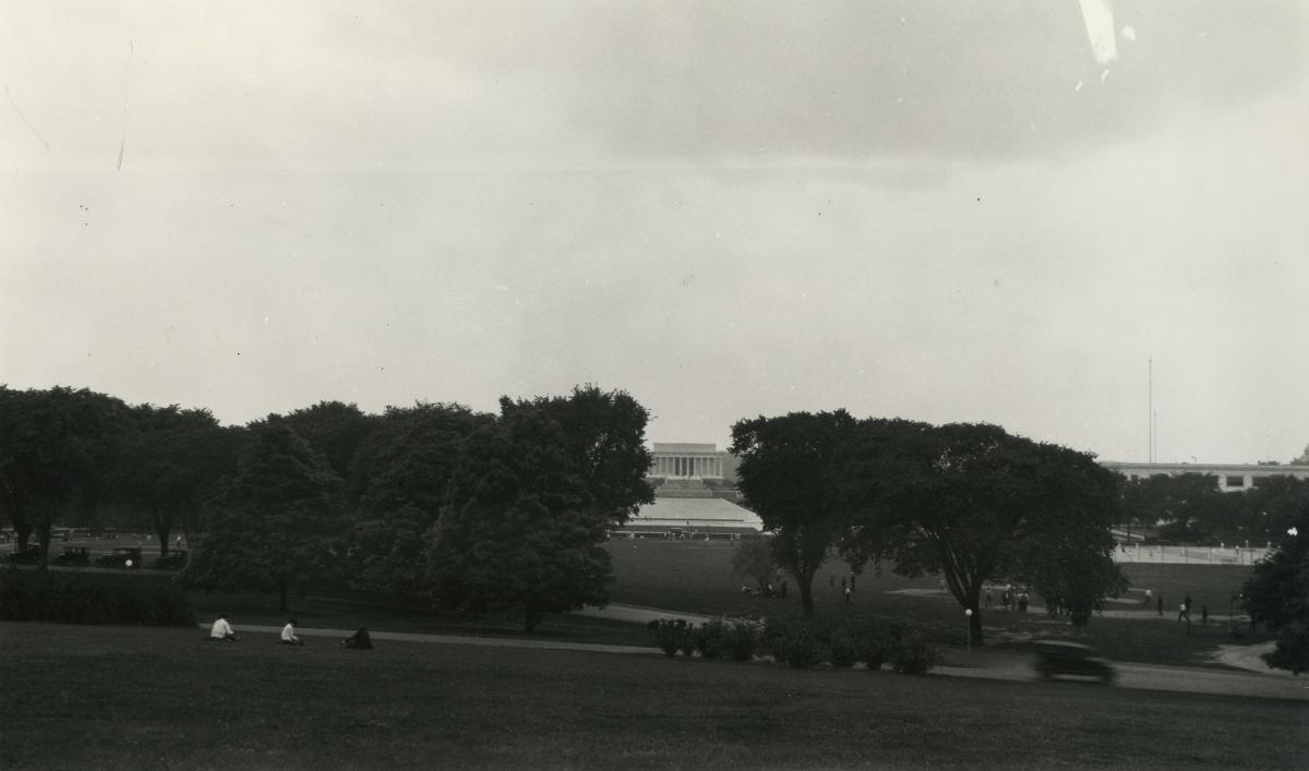 Washington Monument grounds looking west